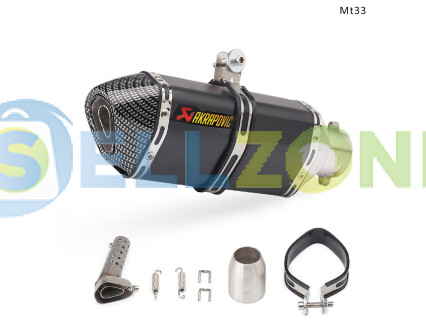 Εξάτμιση AKRAPOVIC σπορ τελικό για μοτοσικλέτα 300 mm, μαύρο carbon - Mt33